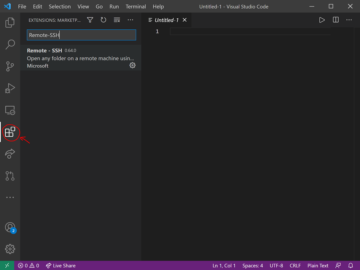 Namestitev Remote-SSH